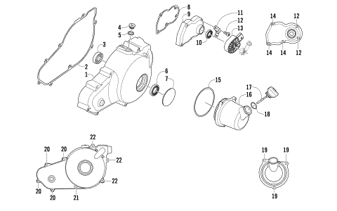 MAGNETO SIDE ENGINE COVERS
