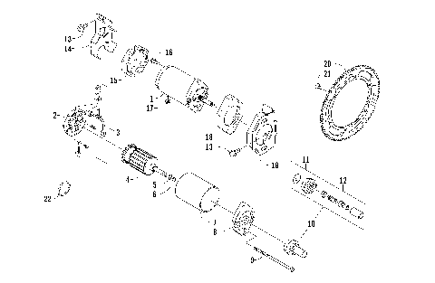 ELECTRIC START - STARTER MOTOR ASSEMBLY [88566]