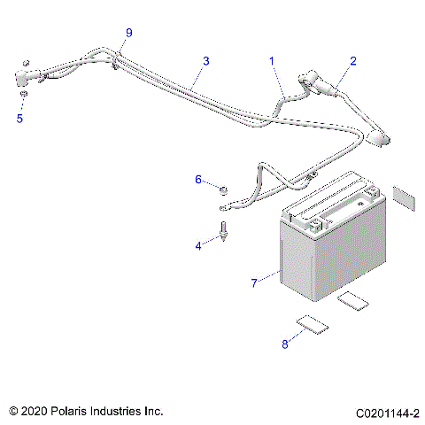 ELECTRICAL, BATTERY - A21SEE57F1/F57C1/F1/S57C1/C2/C5/C9/CK/E1/E2/E5/E9/EK/F1/E1/F2/FK (C0201144-2)