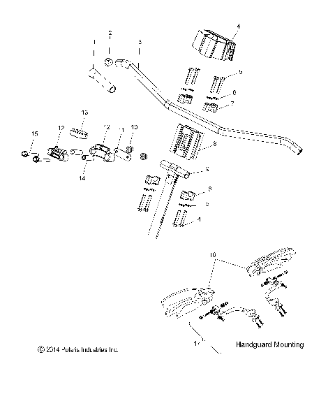 STEERING, UPPER and HANDLEBAR ASM. - S15DF8 ALL OPTIONS (49SNOWHANDLEBAR15PROX)