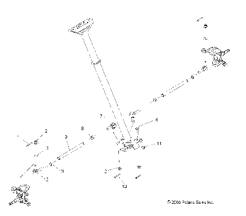 STEERING, TIE RODS and LOWER ASM. - A09GJ45AA (49ATVSTEERING09OUT450)