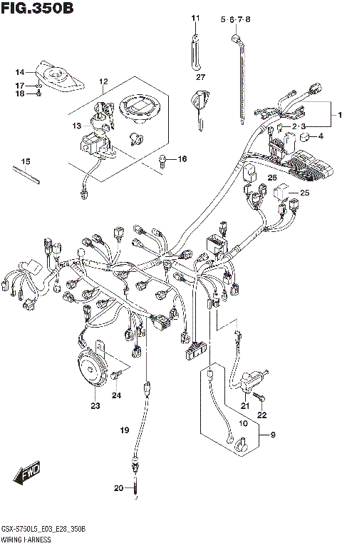 WIRING HARNESS (GSX-S750AL5 E28)
