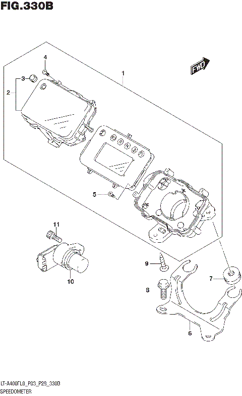 SPEEDOMETER (LT-A400FL8 P28)