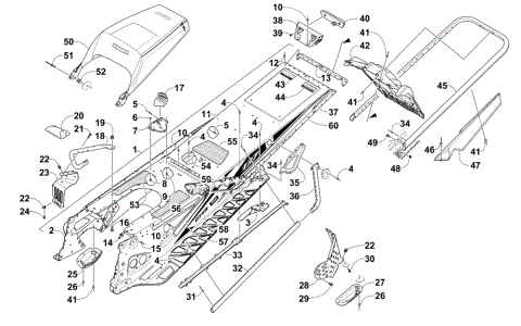 TUNNEL, REAR BUMPER, AND SNOWFLAP ASSEMBLY