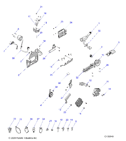 ELECTRICAL, WIRE HARNESS COMPONENTS, AND LICENSE PLATE - R25RRS99CK/EK  (C733340)