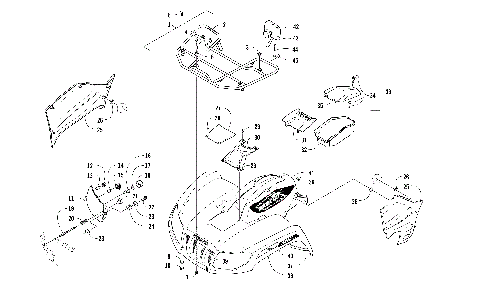 FRONT RACK, BODY PANEL, AND HEADLIGHT ASSEMBLIES [301489]