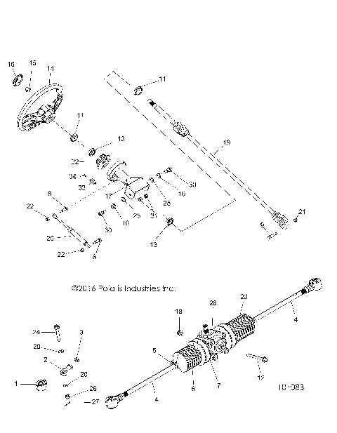 STEERING, STEERING ASM. - A17DAA57F5 (101083)