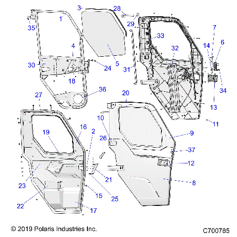 BODY, FULL POWER DOOR/WNDW - R21RRZ99A9/AC/AP/AW/B9/BC/BP/BW (C700785)