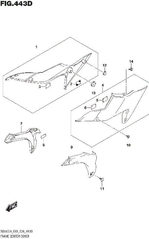 FRAME CENTER COVER (SV650AL9 E33)