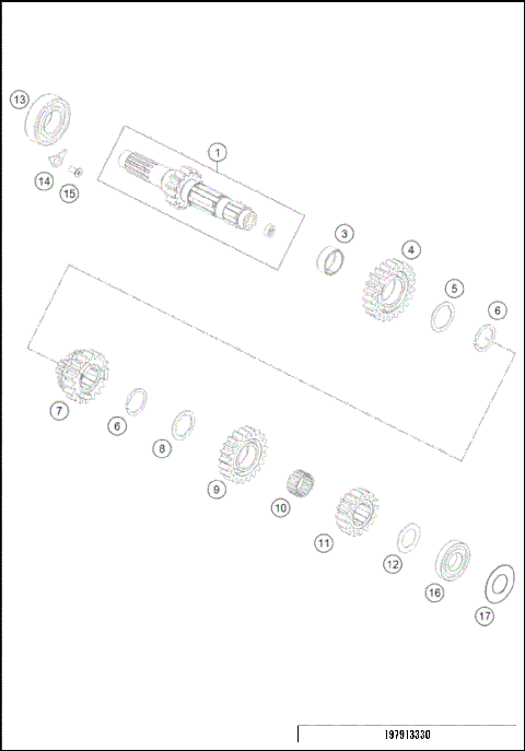 TRANSMISSION I - MAIN SHAFT