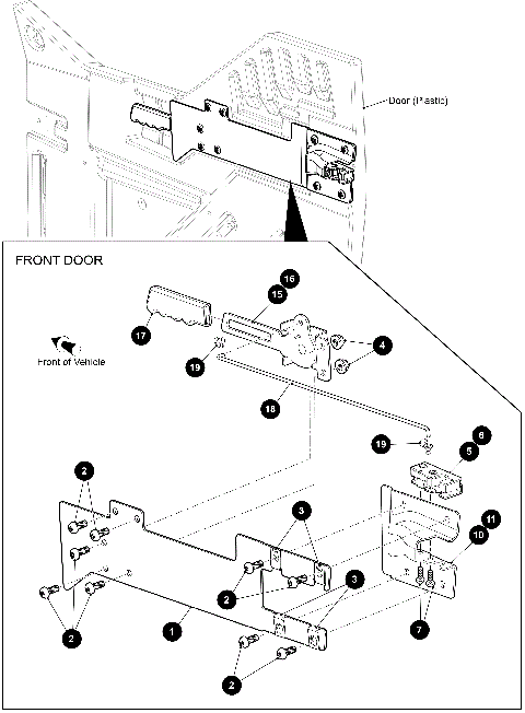 COVER PLATE, DOOR LATCH - FRONT DOOR [302447]