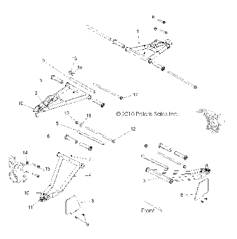 SUSPENSION, FRONT CONTROL ARMS - Z16VHA57A2/EAK/AS (49RGRSUSPFRT11RZR)
