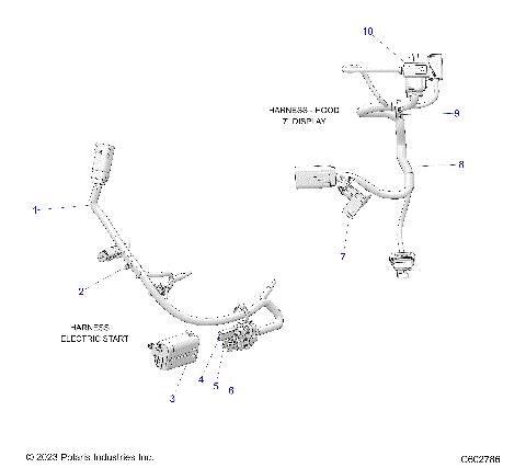 ELECTRICAL, WIRE HARNESS, HOOD, ELECTRIC START - S25TLC9BS/9BSM/9BEL (C602786)