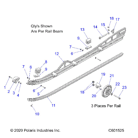 SUSPENSION, RAIL, LH/RH - S21CEF5BSL (C600815)