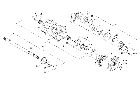 DRIVE TRAIN SHAFTS AND BRAKE ASSEMBLIES [104755]