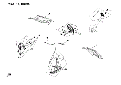 LIGHTS  (USA, WITHOUT TURN LIGHT)