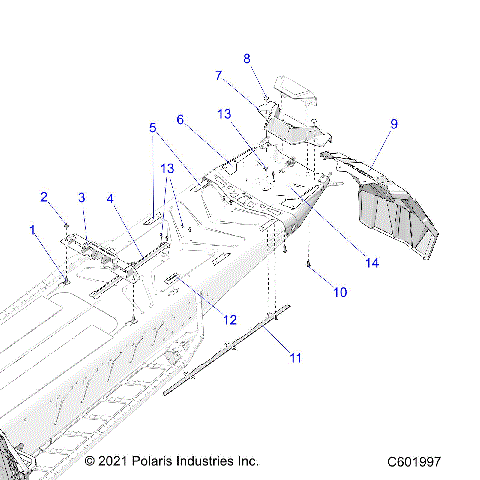 CHASSIS, REAR, MISC. COVERS AND SNOWFLAP- S24TFD8RS/8RE (C601997)
