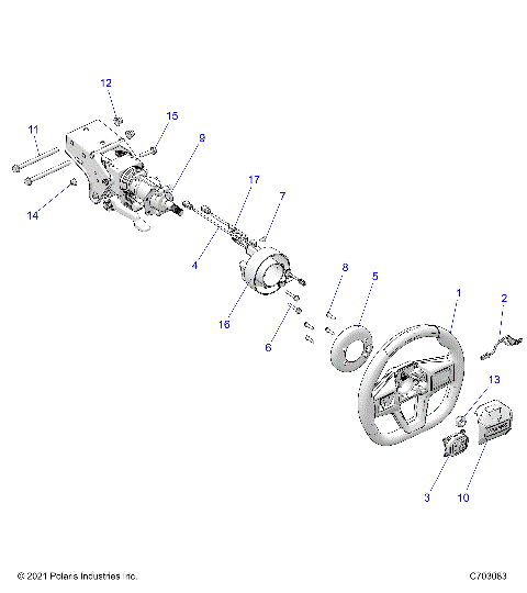 STEERING, UPPER, PREMIUM/DELUXE - Z22M4C92AS/BS/Z92AS/BS (C703083)