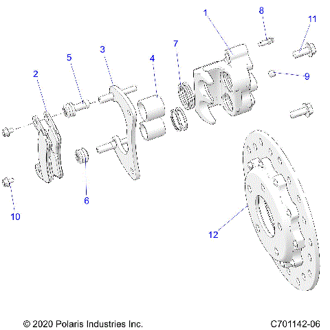 BRAKES, CALIPER, REAR - Z22G4L92AG/AL/BG/BL (C701142-06)
