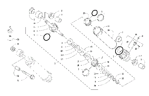 REAR SUSPENSION REAR ARM SHOCK ABSORBER [105427]