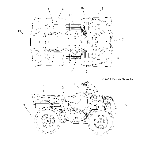 BODY, DECALS - A12MB46FZ (49ATVDECAL12HAWK)