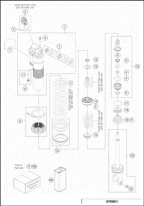SHOCK ABSORBER DISASSEMBLED