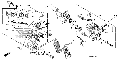 LEFT FRONT BRAKE CALIPER