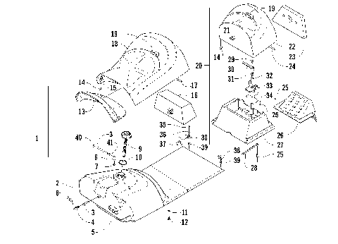GAS TANK AND SEAT ASSEMBLY [87733]