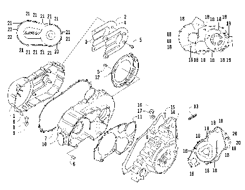 CLUTCH/V-BELT/MAGNETO COVER ASSEMBLY [84553]