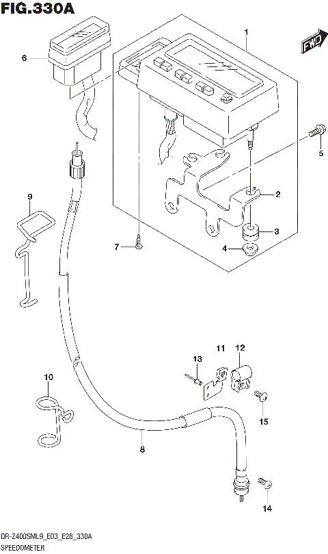 SPEEDOMETER (DR-Z400SML9 E03)