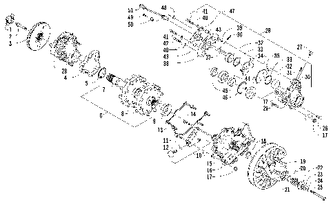 DRIVE TRAIN SHAFT AND BRAKE ASSEMBLIES [88592]