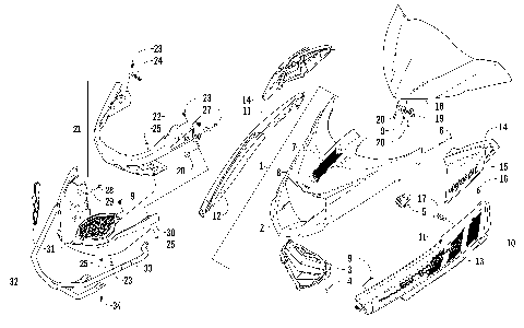 HOOD, WINDSHIELD, AND FRONT BUMPER ASSEMBLY [93783]