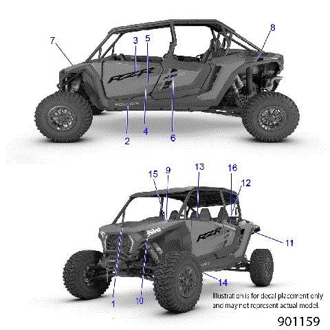 BODY, DECALS - Z26NMY99A4/B4/A6/B6 (901159)