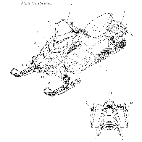 BODY, DECAL, RETRO - S13BP8GSM (49SNOWDECAL13RUSHRETRO)