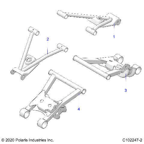 SUSPENSION, REAR CONTROL ARMS - A23S6E57F1/FK (C102247-2)
