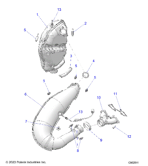 ENGINE, EXHAUST - S24TKP6RS (C602511)