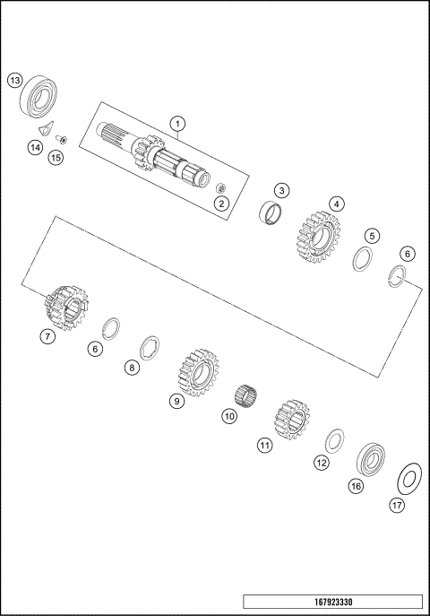 TRANSMISSION I - MAIN SHAFT