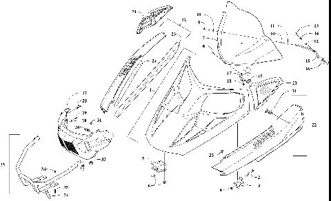 HOOD, WINDSHIELD, AND FRONT BUMPER ASSEMBLY [107557]
