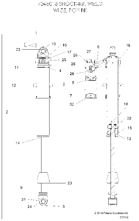 SUSPENSION, SHOCK, REAR PIGGYBACK INTERNALS - A20SLZ95AE (101548)