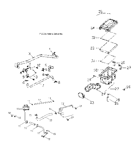 ENGINE, AIR INTAKE SYSTEM - A14KA05AD/AF (49ATVAIRBOX14OUT50)