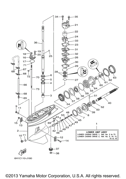 LOWER CASING & DRIVE 1