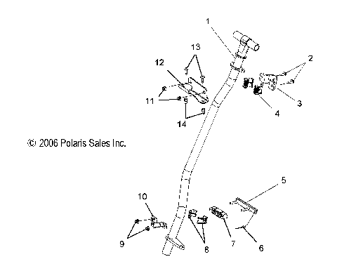 STEERING POST, ASSEMBLY - S07PC7JS/JE (49SNOWSTEERINGPOST07DRGN)