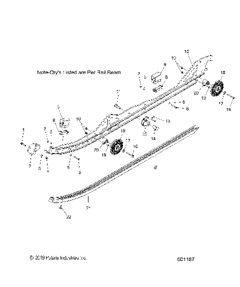 SUSPENSION, RAIL, LH/RH - S21CFE5BSL (601187)