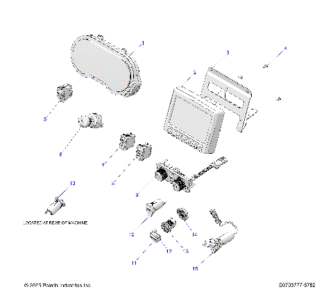 ELECTRICAL, DASH INSTRUMENTS PLUS RIDE COMMAND - R25RST99AY/AL (S0706777-6782)