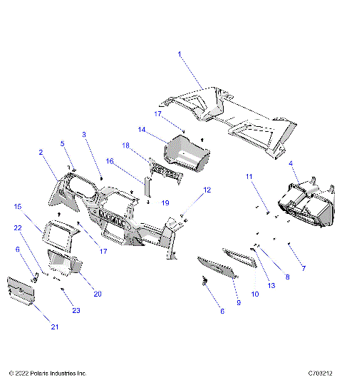 BODY, DASH AND GLOVEBOX  RC- Z23ASK99A4 (C703212)
