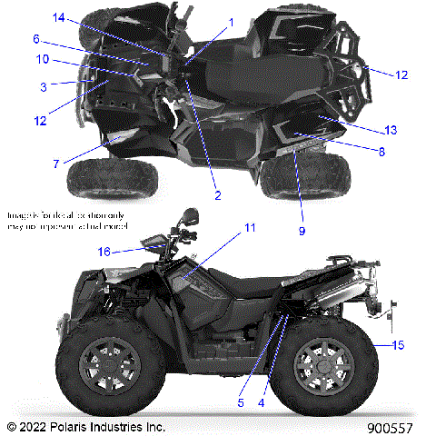 BODY, DECALS - A23SVE95PK (900557)