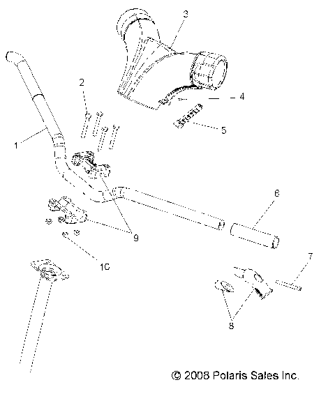 STEERING, HANDLEBAR - S12PP7FSL (49SNOWHANDLEBAR09TRBOSB)