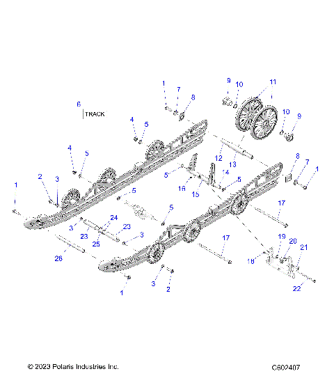 SUSPENSION, REAR and TRACK - S23CEU5TSL (C602407)