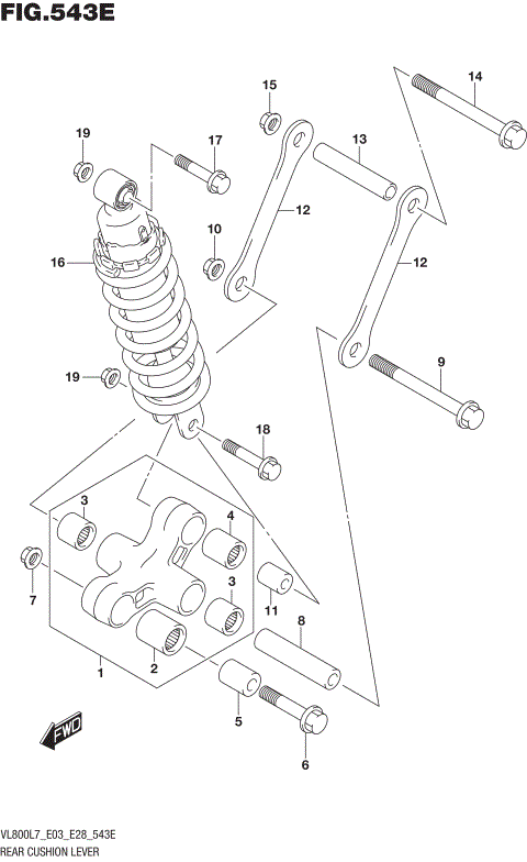 REAR CUSHION LEVER (VL800TL7 E28)