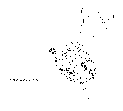 DRIVE TRAIN, GEARCASE MOUNTING, FRONT - A15SVA85HD (49ATVGEARCASEMTG13850SCRAM)